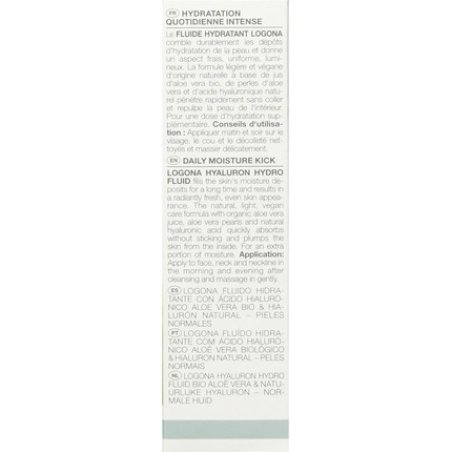 Logona Classic Hyaluron Hydro Fluid with Organic Aloe Vera and Hyaluronic Acid Black Normal