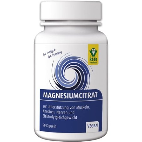 Raab Vitalfood Magnesium Citrate Capsules for Athletes 90 Capsules 250mg