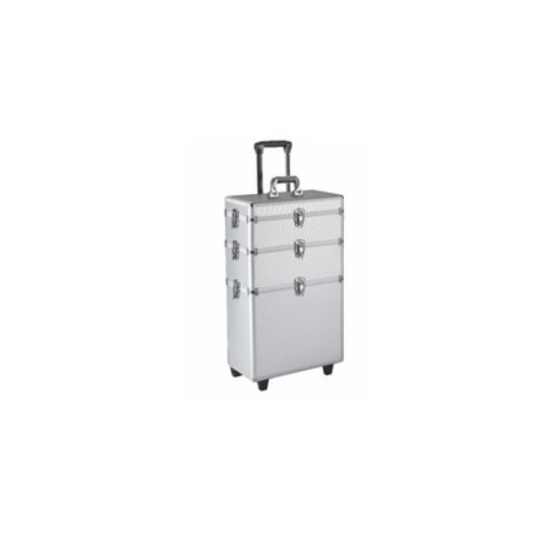 Efalock Trolley Tool Case Silver Mobile Hairdresser