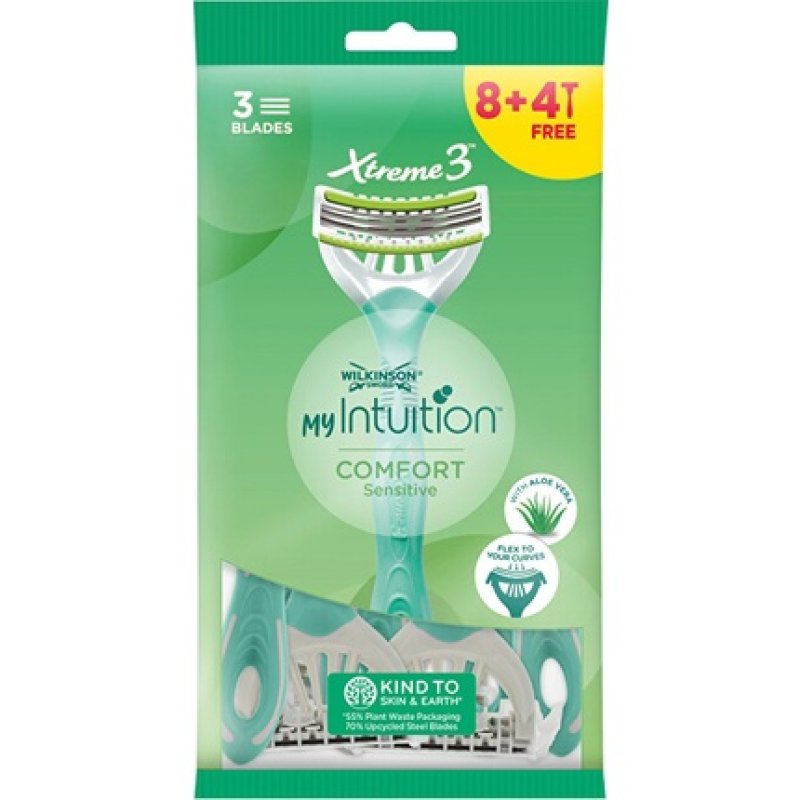 Wilkinson Sword My Intuition Comfort Sensitive Disposable Razor For Women 8 4 Pcs