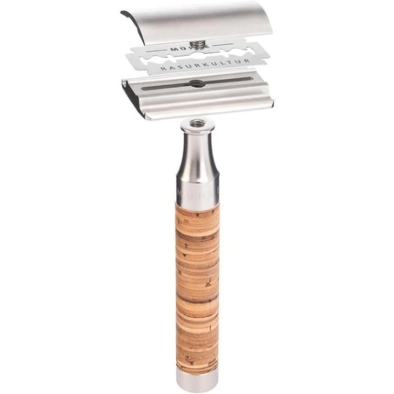 Muhle Rocca Shaving Set with Silvertip Badger Hair Shaving Brush and Safety Razor