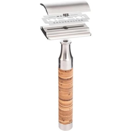 Muhle Rocca Shaving Set with Silvertip Badger Hair Shaving Brush and Safety Razor