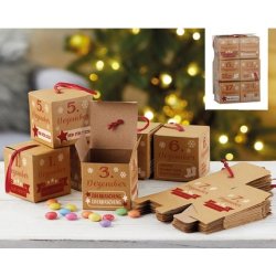 Cepewa Advent Calendar, Handicraft Set, 24 Boxes To Fold
