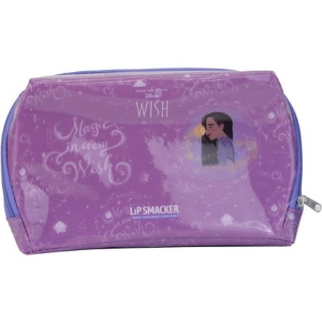 Lip Smacker Wish Essential Makeup Bag Disney Wish-Inspired Kids Make-up Bag with Lip Glosses Shimmer Creams Accessories