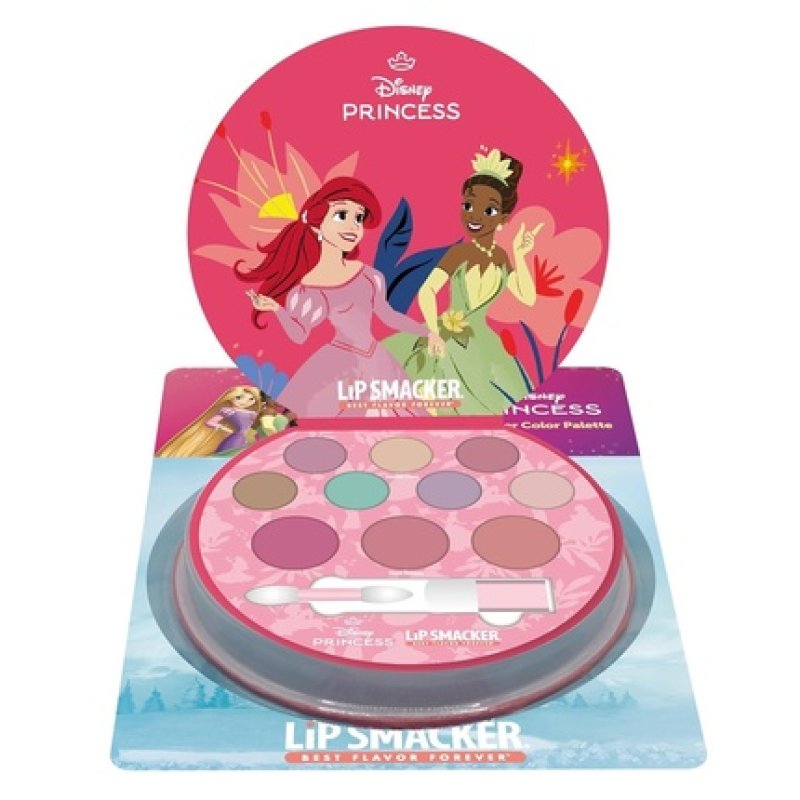Lip Smacker Disney Princess Shimmer Color Palette Eyeshadow Palette For Kids With Applicator