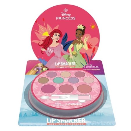 Lip Smacker Disney Princess Shimmer Color Palette Eyeshadow Palette For Kids With Applicator