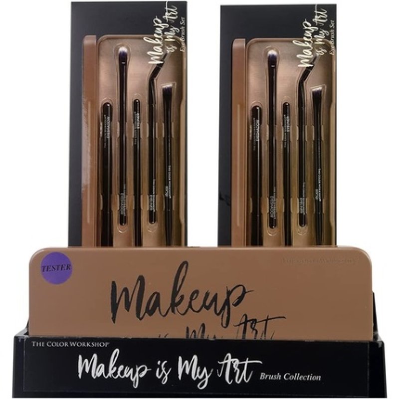 Essentials Makeup is My Art Eye Brush Set Palette with Professional Makeup Brushes - Gift Set for Girls Women