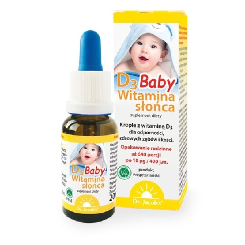 Dr. Jacob's Vitamin D3 Baby Dietary Supplement In Drops 20ml
