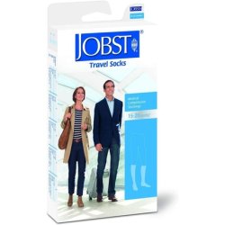 JOBST Travel Knee High Compression Socks Helps Prevent Deep Vein Thrombosis 15-20 mmHg Compression Unisex Design Black