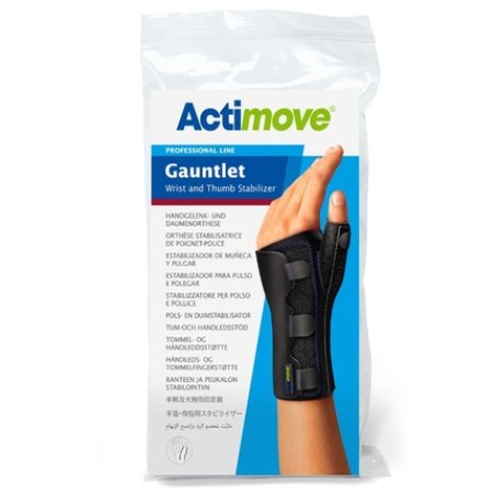 Actimove Gauntlet Wrist And Thumb Stabilizer - Black, Size Xl