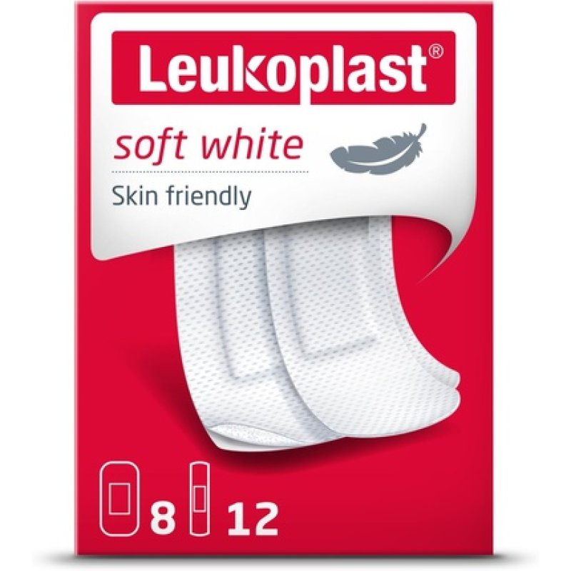 Leukoplast Soft White Plasters - Absorbent Breathable Fabric Sterile Wound