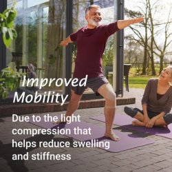 Actimove Arthritis Care Knee Support Light Compression Support and Therapeutic Warmth For Knee Arthritis Beige Large