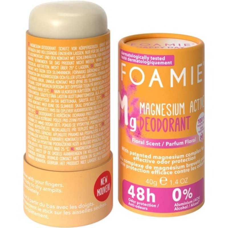 Foamie Magnesium Complex Women's Deodorant 48h Anti-Odor Solid Floral Scent 40g