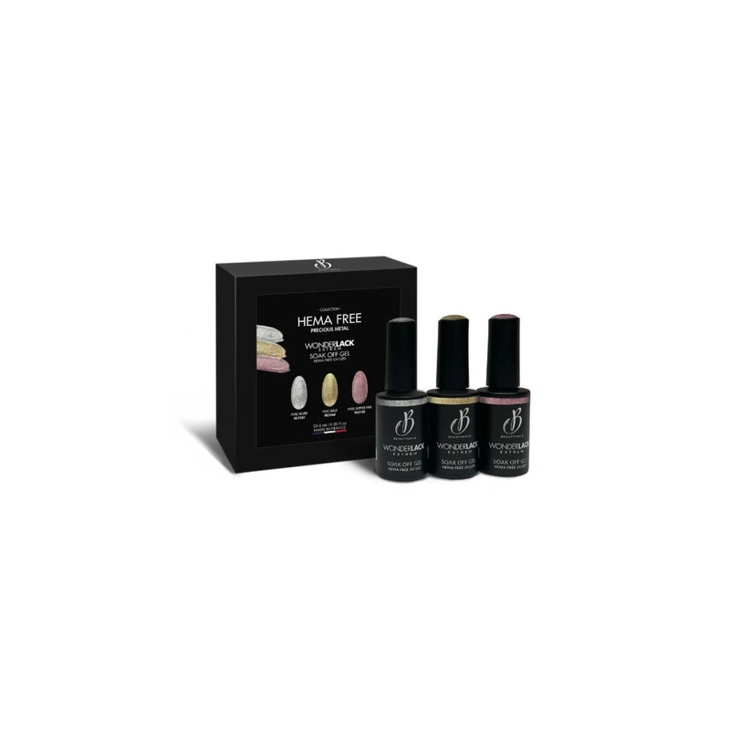 Beautynails Hema Free Coffret X3 Precious Metal 6 Milliliters