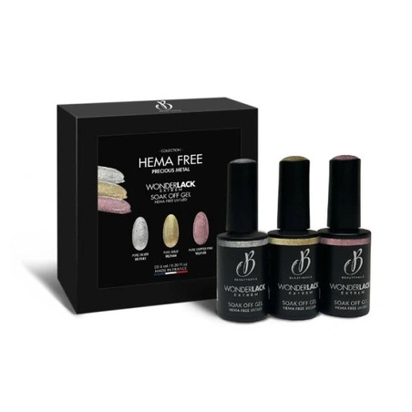 Beautynails Hema Free Coffret X3 Precious Metal 6 Milliliters