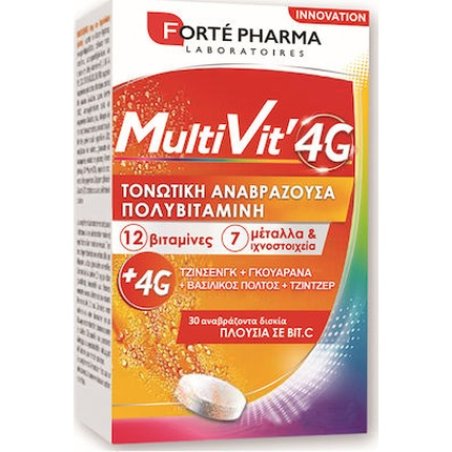 Forte Pharma Multivit 4g Multivitamin 30 Effervescent Tablets