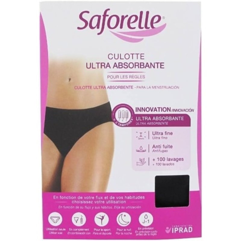 Saforelle Black Panty for Menstruation - Size L