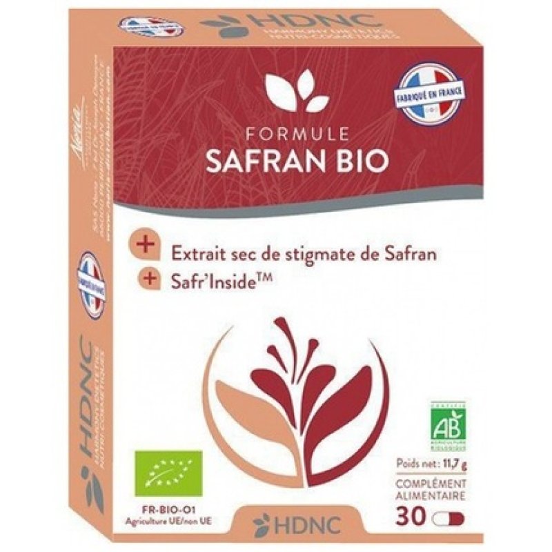 Hdnc Formula Organic Saffron Dietary Supplement 30 Capsules