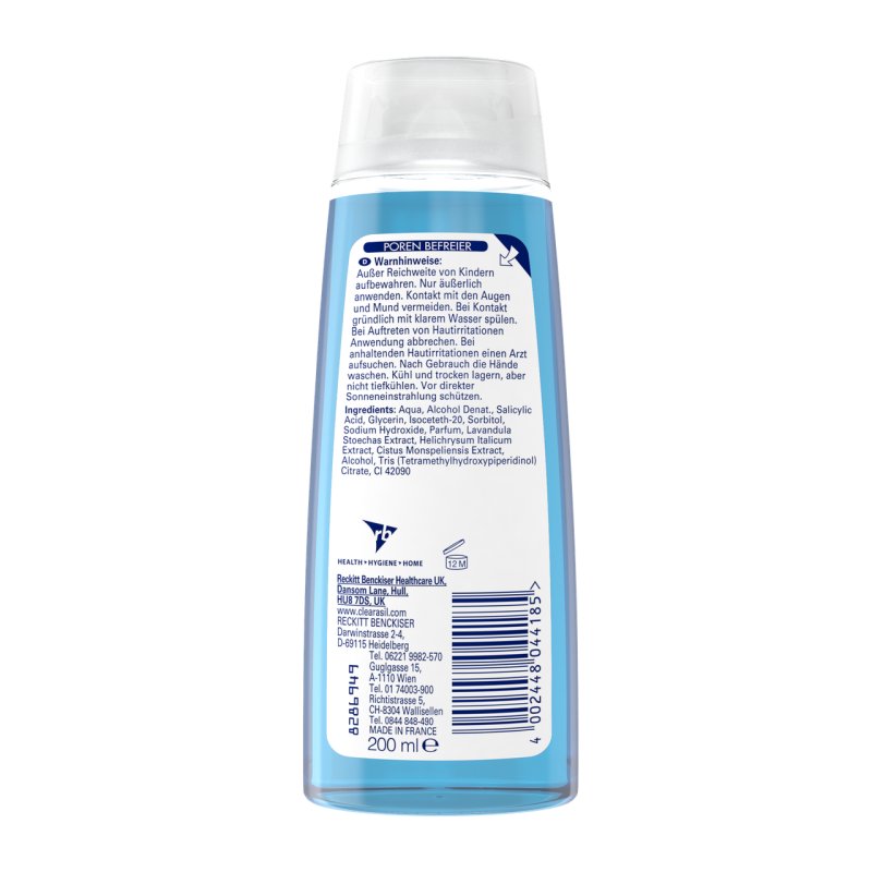 Clearasil 3042350 lotion et tonique pour le visage Tonifiant facial 200 ml Unisexe