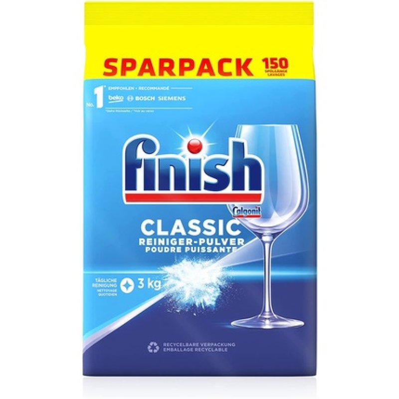 Finish Classic Cleaning Powder, Phosphate Free - Dishwashing Powder For One