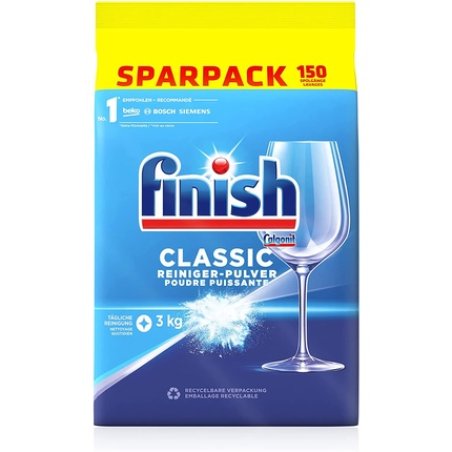 Finish Classic Cleaning Powder, Phosphate Free - Dishwashing Powder For One