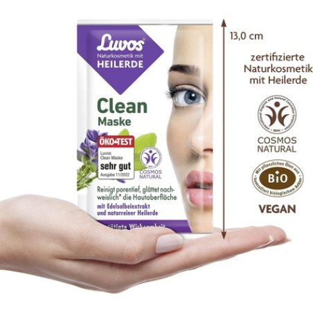 Luvos Cream Mask Clean Mask Deep Cleaning Vegan with Instant Effect 7.5ml