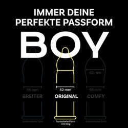 BILLY BOY Condoms Colorful Variety 52mm Mix of Colored and Pearl Nubbed 10 Pieces - Pack of 10