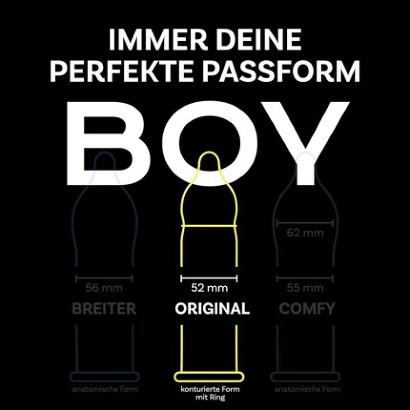 BILLY BOY Condoms Colorful Variety 52mm Mix of Colored and Pearl Nubbed 10 Pieces - Pack of 10