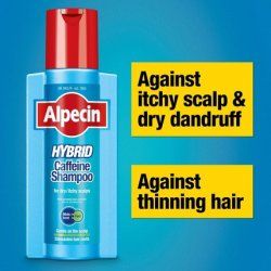 Alpecin Hybrid Shampoo 250ml Natural Hair Growth Shampoo for Sensitive and Dry Scalps Energizer for Strong Hair Hair
