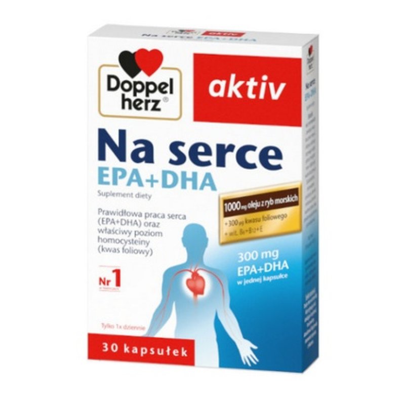 Na Serce Omega 3 Fatty Acid 30 Capsules - EPA DHA for Immune System, Heart, Eyes, Cholesterol