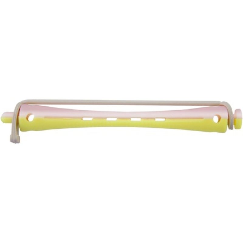 Comair 3012013 Cold Wave Rods 2-Color 8mm Long Round Rubber Yellow/Pink