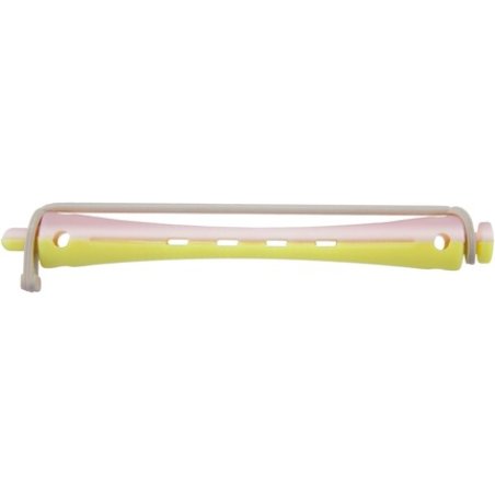 Comair 3012013 Cold Wave Rods 2-Color 8mm Long Round Rubber Yellow/Pink