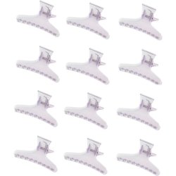 Comair Sectioning Clips Pack of 12 Lilac Plastic Large