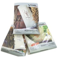 Viva Grain Pillows With Photo Inserts - 8 Grain Pillows 19 X 53 Cm, 2 Cherry Stone Pillows 19 X 21 Cm, 2 Lavender