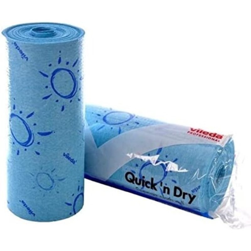 Vileda 235446 SECAPLUS 10m Blue Cleaning Cloth Roll 25cm x 10m