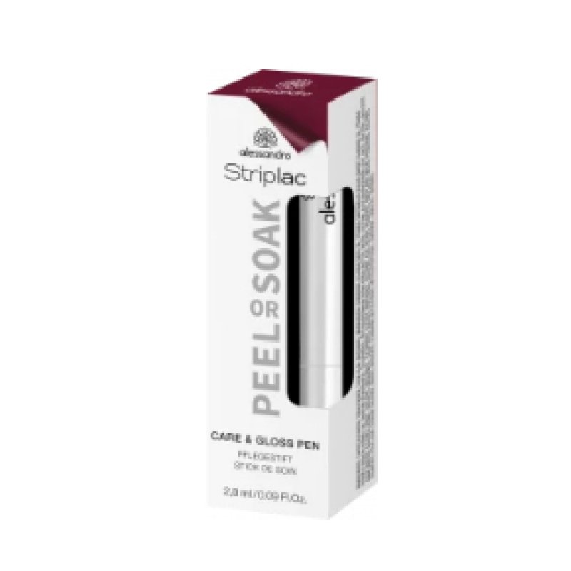 Alessandro Striplac Peel or Soak Care and Gloss Pen for Women 0.09 oz