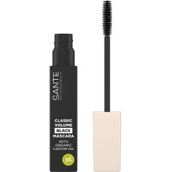 SANTE Naturkosmetik Classic Volume Mascara 01 Black Mascara for Full Volume Swing and Definition with Natural Waxes and