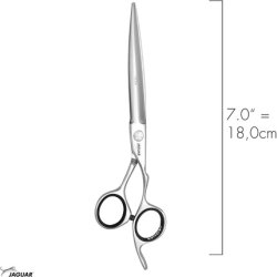 JAGUAR Hair Scissors HERA 7.0" Crane Design Hairdressing Scissors with Forged Finger Hook and Rounded Dagger Blade