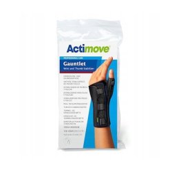 Actimove Gauntlet Wrist And Thumb Stabilizer - Black, Size S