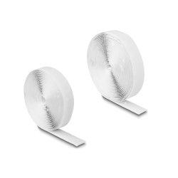 DeLOCK Rouleau de bande scratch autoadhésif, L 5 m x l 20 mm, blanc