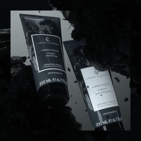 Urban Alchemy Detox Conditioner for Dry Hair with Activated Charcoal and Peppermint Oil 200ml