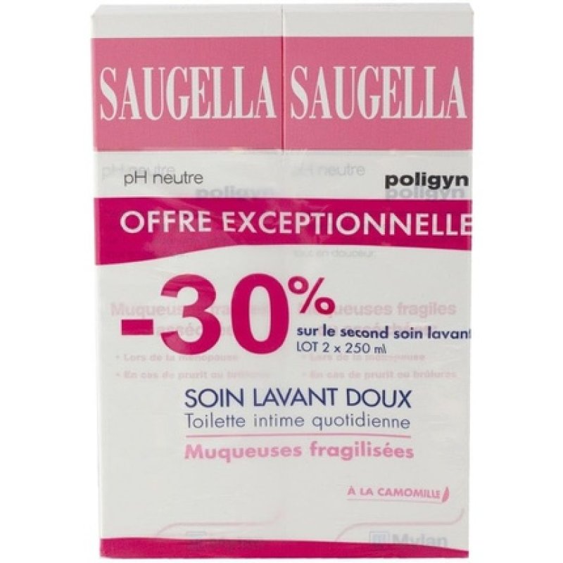 Saugella Poligyn Intimate Cleansing Care 250ml - Pack of 2