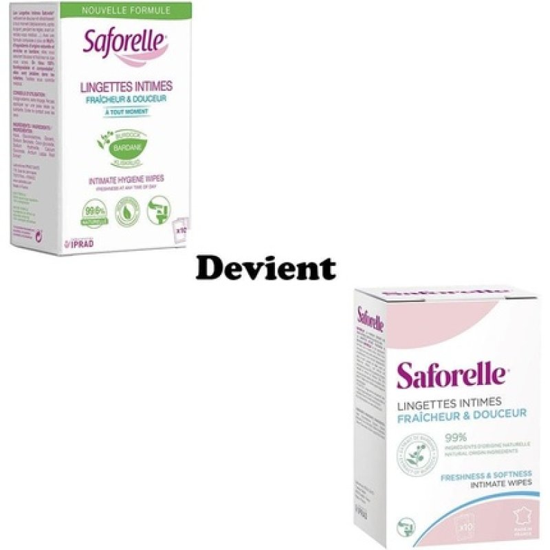 Saforelle Intimate Hygiene Wipes - Pack of 10