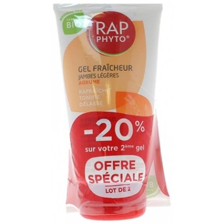Rap Phyto Gel Fresh Light Legs Citrus Bio 150ml - Pack of 2