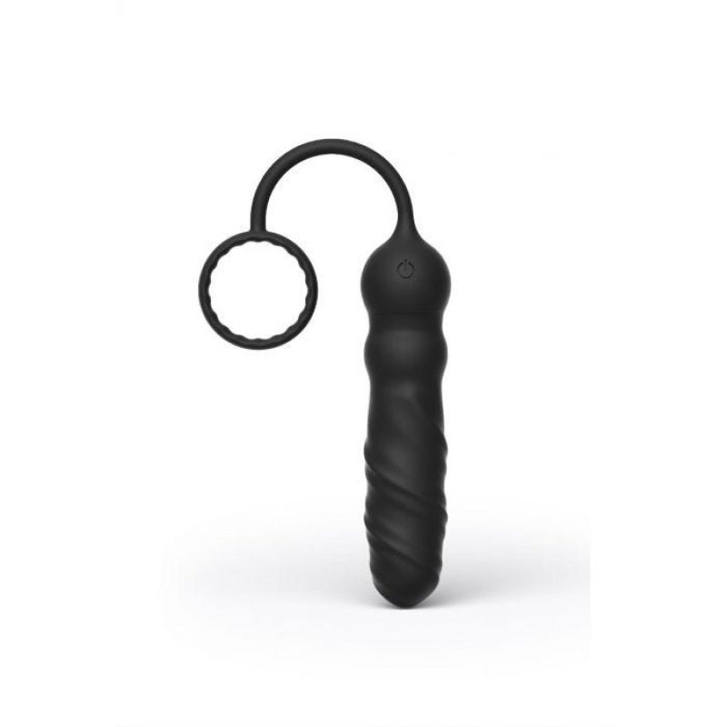 Marc Dorcel Deep Seeker Anal Plug And Penis Ring Black