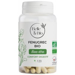 Belle & Bio Fenugreek Organic Dietary Supplement 120 Capsules