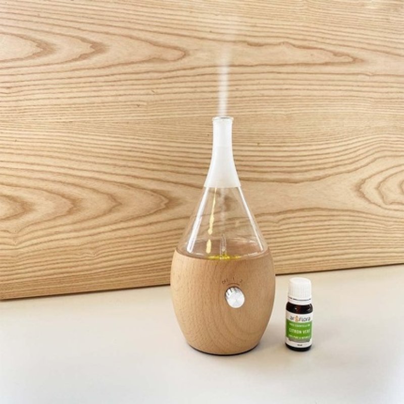 Aroflora Nalia Essential Oil Diffuser Nebulisation Wood and Glass