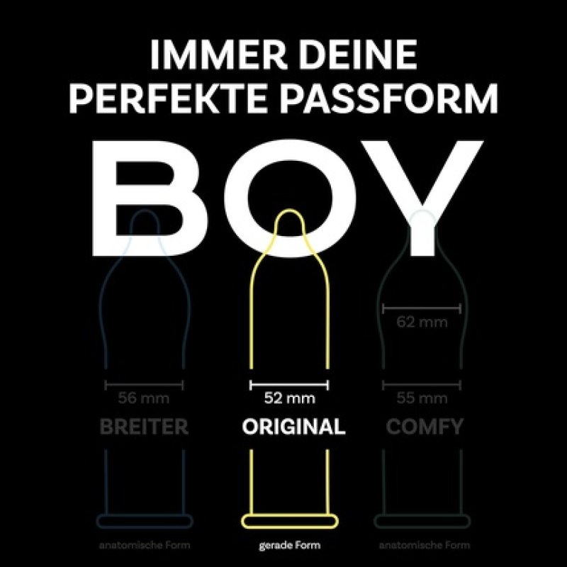 BILLY BOY Condoms Extra Moist 52mm Original Condoms with More Lubricant 6 Pieces Pack of 6