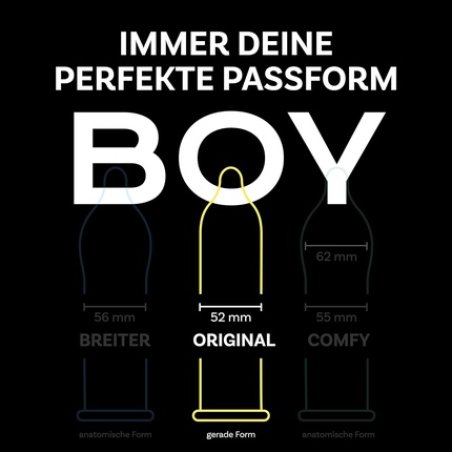 BILLY BOY Condoms Extra Moist 52mm Original Condoms with More Lubricant 6 Pieces Pack of 6