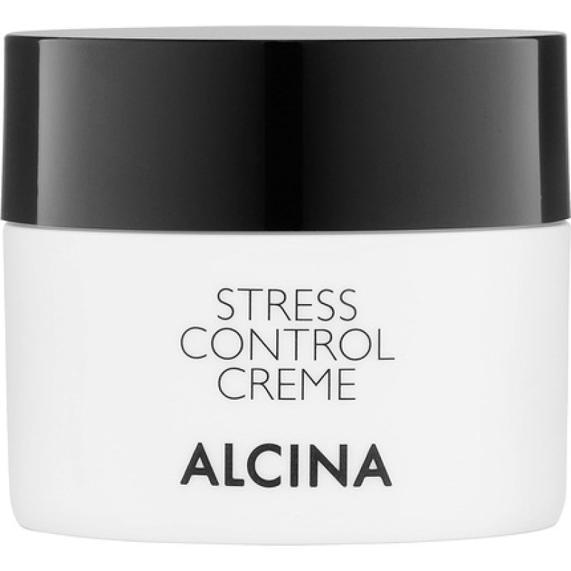 ALCINA Stress Control Cream 50ml Face Care with 3-Fold Protection Against Premature Skin Aging - With SPF 15, Lycopene